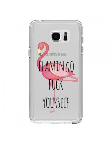 Coque Flamingo Fuck Transparente pour Samsung Galaxy Note 5 - Maryline Cazenave