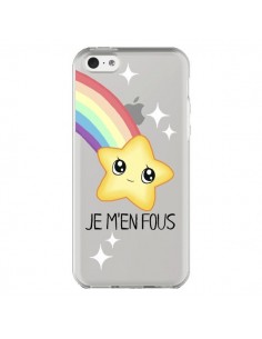 Coque iPhone 5C Etoile Je M'en Fous Transparente -...