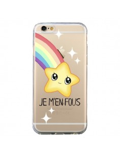 Coque iPhone 6 et 6S Etoile Je M'en Fous Transparente -...