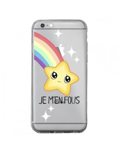 Coque iPhone 6 Plus et 6S Plus Etoile Je M'en Fous Transparente - Maryline Cazenave