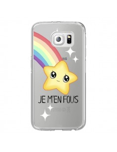 Coque Etoile Je M'en Fous Transparente pour Samsung...
