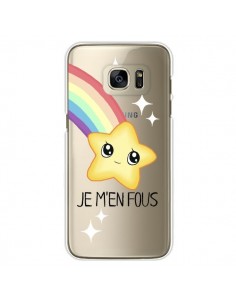 Coque Etoile Je M'en Fous Transparente pour Samsung...