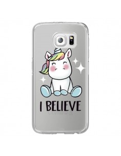 Coque Licorne I Believe Transparente pour Samsung Galaxy...