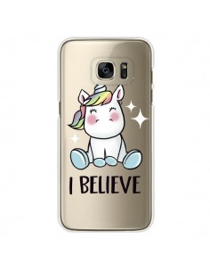 Coque Licorne I Believe Transparente pour Samsung Galaxy...
