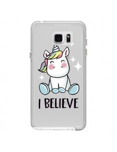 Coque Licorne I Believe Transparente pour Samsung Galaxy...