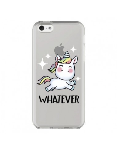 Coque iPhone 5C Licorne Whatever Transparente - Maryline Cazenave