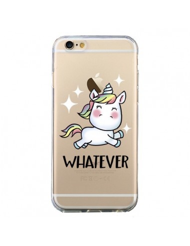 Coque iPhone 6 et 6S Licorne Whatever Transparente - Maryline Cazenave