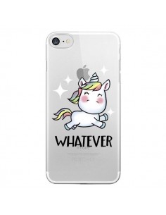 Coque iPhone 7/8 et SE 2020 Licorne Whatever Transparente...