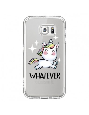 Coque Licorne Whatever Transparente pour Samsung Galaxy S6 - Maryline Cazenave