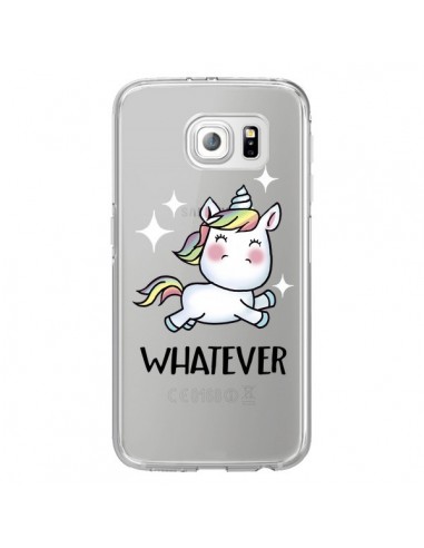 Coque Licorne Whatever Transparente pour Samsung Galaxy S6 Edge - Maryline Cazenave