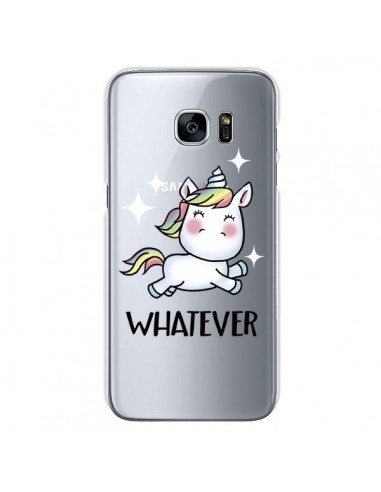 Coque Licorne Whatever Transparente pour Samsung Galaxy S7 - Maryline Cazenave