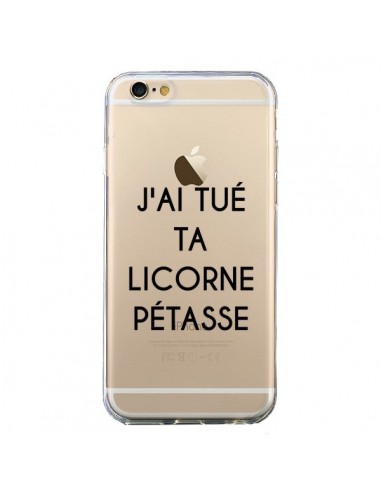 Coque iPhone 6 et 6S Tué Licorne Pétasse Transparente - Maryline Cazenave