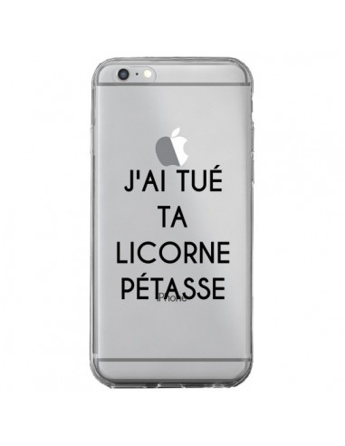Coque iPhone 6 Plus et 6S Plus Tué Licorne Pétasse Transparente - Maryline Cazenave