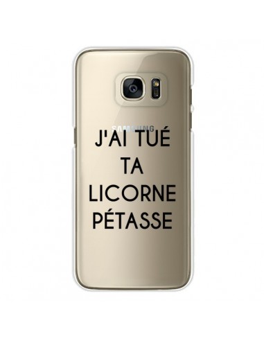 Coque Tué Licorne Pétasse Transparente pour Samsung Galaxy S7 Edge - Maryline Cazenave