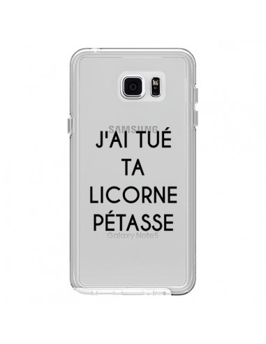 Coque Tué Licorne Pétasse Transparente pour Samsung Galaxy Note 5 - Maryline Cazenave