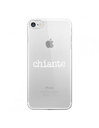 Coque iPhone 7/8 et SE 2020 Chiante Blanc Transparente - Maryline Cazenave