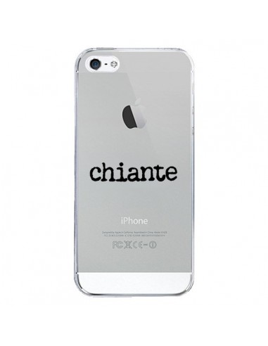 Coque iPhone 5/5S et SE Chiante Noir Transparente - Maryline Cazenave