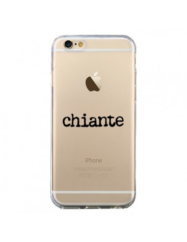 Coque iPhone 6 et 6S Chiante Noir Transparente - Maryline Cazenave