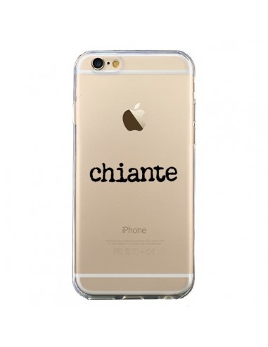 Coque iPhone 6 et 6S Chiante Noir Transparente - Maryline Cazenave