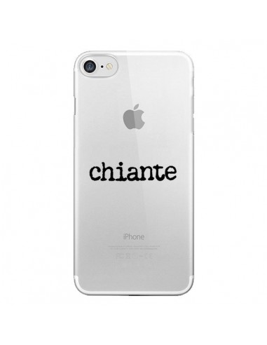 Coque iPhone 7/8 et SE 2020 Chiante Noir Transparente - Maryline Cazenave