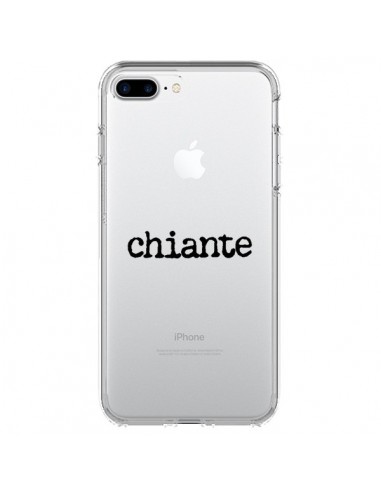 Coque iPhone 7 Plus et 8 Plus Chiante Noir Transparente - Maryline Cazenave