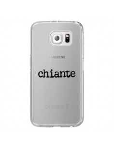 Coque Chiante Noir Transparente pour Samsung Galaxy S6...