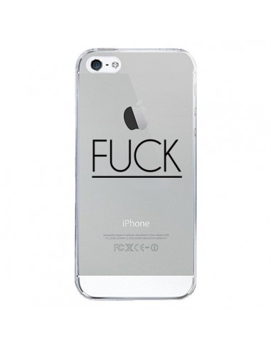 Coque iPhone 5/5S et SE Fuck Transparente - Maryline Cazenave