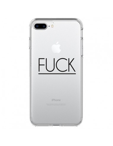 Coque iPhone 7 Plus et 8 Plus Fuck Transparente - Maryline Cazenave
