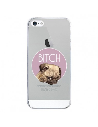 Coque iPhone 5/5S et SE Bulldog Bitch Transparente - Maryline Cazenave