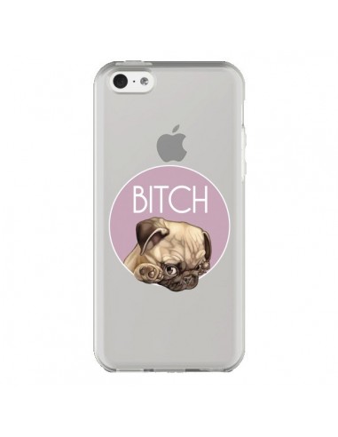 Coque iPhone 5C Bulldog Bitch Transparente - Maryline Cazenave