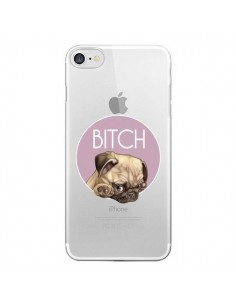 Coque iPhone 7/8 et SE 2020 Bulldog Bitch Transparente -...
