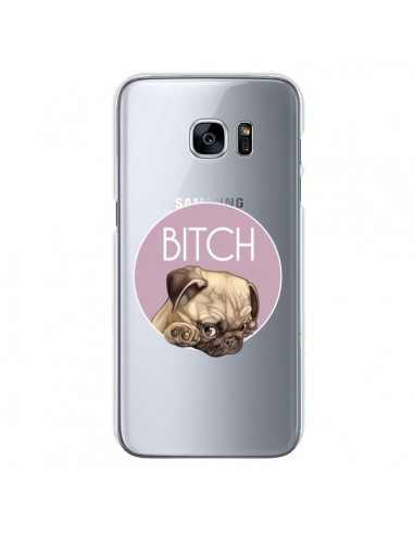 Coque Bulldog Bitch Transparente pour Samsung Galaxy S7 - Maryline Cazenave