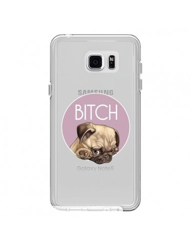 Coque Bulldog Bitch Transparente pour Samsung Galaxy Note 5 - Maryline Cazenave