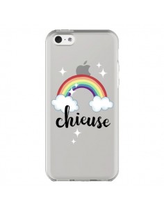 Coque iPhone 5C Chieuse Arc En Ciel Transparente -...