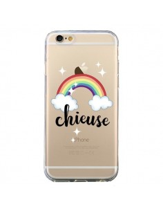 Coque iPhone 6 et 6S Chieuse Arc En Ciel Transparente -...