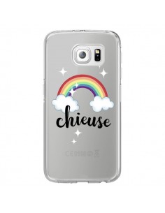 Coque Chieuse Arc En Ciel Transparente pour Samsung...