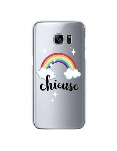 Coque Chieuse Arc En Ciel Transparente pour Samsung Galaxy S7 - Maryline Cazenave