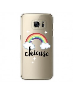 Coque Chieuse Arc En Ciel Transparente pour Samsung...