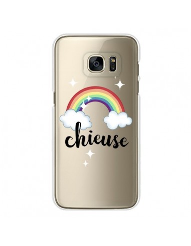 Coque Chieuse Arc En Ciel Transparente pour Samsung Galaxy S7 Edge - Maryline Cazenave