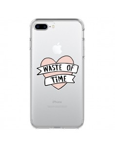 Coque iPhone 7 Plus et 8 Plus Waste Of Time Transparente...