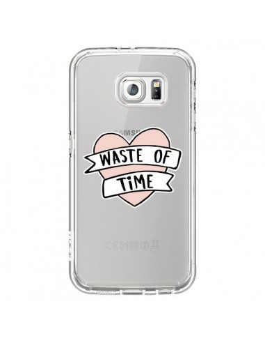 Coque Waste Of Time Transparente pour Samsung Galaxy S6 - Maryline Cazenave