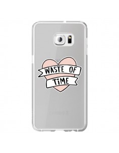 Coque Waste Of Time Transparente pour Samsung Galaxy S6...