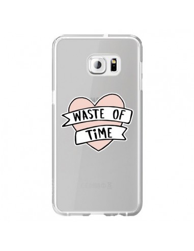 Coque Waste Of Time Transparente pour Samsung Galaxy S6 Edge Plus - Maryline Cazenave