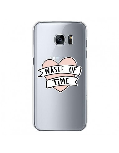 Coque Waste Of Time Transparente pour Samsung Galaxy S7 - Maryline Cazenave