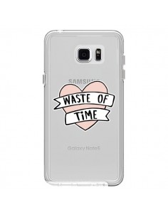 Coque Waste Of Time Transparente pour Samsung Galaxy Note...