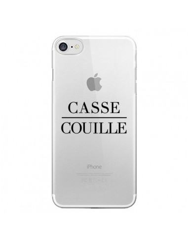 Coque iPhone 7/8 et SE 2020 Casse Couille Transparente - Maryline Cazenave