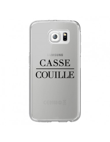 Coque Casse Couille Transparente pour Samsung Galaxy S6 Edge - Maryline Cazenave