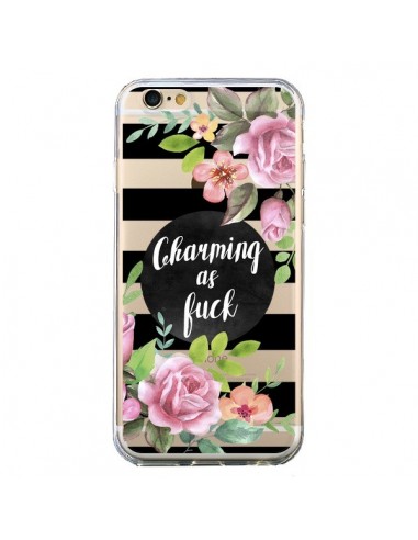Coque iPhone 6 et 6S Charming as Fuck Fleurs Transparente - Maryline Cazenave