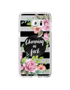 Coque Charming as Fuck Fleurs Transparente pour Samsung...