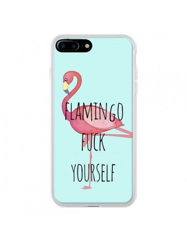 Coque iPhone 7 Plus et 8 Plus Flamingo Fuck Yourself - Maryline Cazenave
